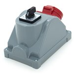 Rozdzielnica budowlana typ COMBOPOL 16A/5 + GS 230V + rozłącznik L-0-P, obudowa naścienna / natynkowa, E96061541