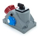 Rozdzielnica budowlana typ COMBOPOL 32A/5 + GS 230V + rozłącznik L-0-P, obudowa naścienna / natynkowa, E960625411
