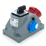 Rozdzielnica budowlana typ COMBOPOL 32A/5 + 2*GS 230V + rozłącznik L-0-P, obudowa naścienna / natynkowa, E960625421