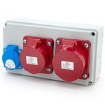 Rozdzielnica budowlana 32A/4P + 16A/4P + GS 230V, obudowa naścienna, ELS Elektrotechnika, E975011