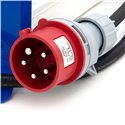 Rozdzielnica budowlana przenośna 2*16A/5 + 2*GS 230V + wyłącznik główny + kabel OPD 2m + wtyczka 16A/5, ERPRZ001