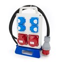 Rozdzielnica budowlana przenośna 2*16A/5 + 4*GS 230V + 2m kabel OPD 5x2.5mm2 + wtyczka 16A/5, ERPRZ002