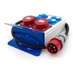 Rozdzielnica budowlana przenośna 2*16A/5 + 4*GS 230V + 2m kabel OPD 5x2.5mm2 + wtyczka 16A/5, ERPRZ002