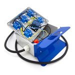Rozdzielnica budowlana przenośna 5*GS 230V + rozłącznik główny + 1.5m kabel OW 3x2.5mm2 + wtyczka gumowa, ERPRZ004
