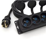 Przedłużacz budowlany 4-gniazdowy 16A 230V H05RR-F 3*2,5 15M 9AX2Z16154T