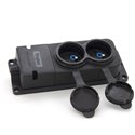 Listwa, gniazdo gumowe (TPE) podwójne IP44 2*16A 2P+Z, kolor czarny, TRG-2