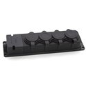 Listwa, gniazdo gumowe (TPE) poczwórne schuko IP44  4x16A 2P+Z, kolor czarny, TRG-4SCH