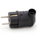 Wtyczka kątowa gumowa hermetyczna 230V 16A schuko IP44, kolor czarny, TWGK-SCH