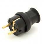Wtyczka gumowa wtyk 230V IP44, uni-schuko, kolor czarny, 179716005