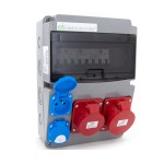 Rozdzielnica budowlana 32A/5P + 16A/5P + 2*GS 230V + zabezpieczenia, 11NO22C11C11C