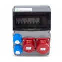 Rozdzielnica budowlana 32A/5P + 16A/5P + 2*GS 230V + zabezpieczenia, 11NO22C11C11C