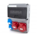 Rozdzielnica budowlana 32A/5P + 16A/5P + 2*GS 230V + zabezpieczenia, 11NO22C11C11C