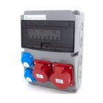 Rozdzielnica budowlana 32A/5P + 16A/5P + 2*GS 230V + zabezpieczenia, 11NO22C11C11C