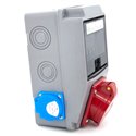 Rozdzielnica budowlana 32A/5P + 2*GS 230V + zabezpieczenia, obudowa naścienna, okienko 6M, 6NO22C011C