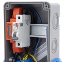 Rozdzielnica budowlana, ogrodowa 4*GS 230V + zabezpieczenie + certyfikowany licznik MID, 6NO41C00L