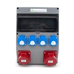 Rozdzielnica budowlana 32A/4 + 16A/4 + 4*GS 230V, okablowana, niewyposażona, obudowa stacjonarna, okienko 12M, 12NO411/4