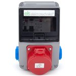 Rozdzielnica budowlana 32A/4P + 2*GS 230V + zabezpieczenia, obudowa naścienna, okienko 6M, 6NO21C01F