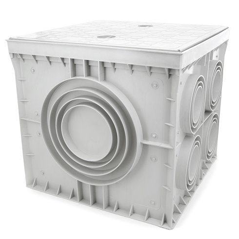 Studzienka kontrolno-pomiarowa, odgromowa, uszczelniona IP55, 550x550x550 mm, SG555555-10
