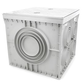 Studzienka kontrolno-pomiarowa, odgromowa, uszczelniona IP55, 550x550x550 mm, SG555555-10
