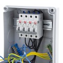 Rozdzielnica budowlana 4*GS 230V, zabezpieczenia, obudowa naścienna / natynkowa, okienko 8M, 8NO44C00