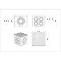 Studzienka kontrolno-pomiarowa, odgromowa, uszczelniona IP55, 550x550x550 mm, SG555555-10