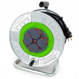 Przedłużacz budowlany bębnowy metalowy IP44 H05RR-F 3*1,5 50M 1OWQ450M