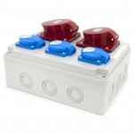 Rozdzielnica budowlana 32A/5P + 16A/5P + 3*GS 230V, obudowa naścienna, ELS Elektrotechnika, N311