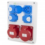 Rozdzielnica budowlana 32A/5 + 16A/5 + 4*GS 230V, obudowa stacjonarna, ELS Elektrotechnika, N411