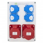 Rozdzielnica budowlana 32A/5 + 16A/5 + 4*GS 230V, obudowa stacjonarna, ELS Elektrotechnika, N411