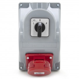 Rozdzielnica budowlana typ COMBOPOL 16A/5 + wyłącznik L-0-P, obudowa naścienna, ELS Elektrotechnika, N010LP