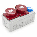 Rozdzielnica budowlana 32A/5 + 16A/5P + GS 230V, obudowa naścienna, ELS Elektrotechnika, N111