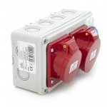 Rozdzielnica budowlana 32A/5 + 16A/5P + GS 230V, obudowa naścienna, ELS Elektrotechnika, N111