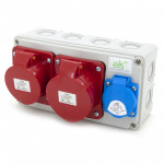 Rozdzielnica budowlana 32A/5 + 16A/5P + GS 230V, obudowa naścienna, ELS Elektrotechnika, N111