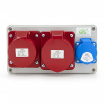 Rozdzielnica budowlana 32A/5 + 16A/5P + GS 230V, obudowa naścienna, ELS Elektrotechnika, N111