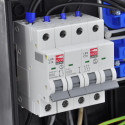Rozdzielnica budowlana przenośna 32A/5 + 16A/5 + 4*GS 230V + zabezpieczenia + wtyczka 32A/5 + 2m kabel 5G4 , 4PO41C11C1W2MC