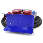 Rozdzielnica budowlana przenośna 32A/5 + 16A/5 + 4*GS 230V + zabezpieczenia + wtyczka 32A/5 + 2m kabel 5G4 , 4PO41C11C1W2MC