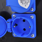Rozdzielnica budowlana przenośna 4*GS 230V + 2*16A/5 + 2m kabel OPD 5x2.5mm2 + wtyczka 16A/5, P4112MC