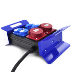 Rozdzielnica budowlana przenośna 4*GS 230V + 2*16A/5 + 2m kabel OPD 5x2.5mm2 + wtyczka 16A/5, P4112MC