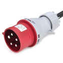 Rozdzielnica budowlana przenośna 4*GS 230V + 2*16A/5 + 2m kabel OPD 5x2.5mm2 + wtyczka 16A/5, P4112MC