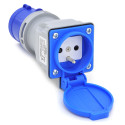 Adapter kempingowy, wtyczka przenośna, przejściówka z wtyczką CEE 16A na gniazdo 230V IP44, C013F01