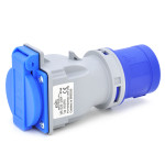 Adapter kempingowy, wtyczka przenośna, przejściówka z wtyczką CEE 16A na gniazdo 230V IP44, C013F01