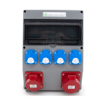 Rozdzielnica budowlana 32A/5 + 16A/5 + 4*GS 230V, okablowana, niewyposażona, obudowa stacjonarna, okienko 12M, 12NO411