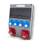 Rozdzielnica budowlana 32A/5 + 16A/5 + 4*GS 230V, okablowana, niewyposażona, obudowa stacjonarna, okienko 12M, 12NO411