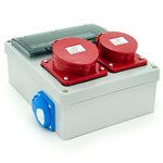 RozdzielnIca budowlana 32A/5 + 16A/5 + 2*GS 230V + zabezpieczenia, obudowa naścienna, E901308018