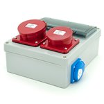 RozdzielnIca budowlana 32A/5 + 16A/5 + 2*GS 230V + zabezpieczenia, obudowa naścienna, E901308018