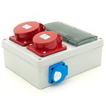RozdzielnIca budowlana 32A/5 + 16A/5 + 2*GS 230V, obudowa naścienna, niewyposażona, E901308013