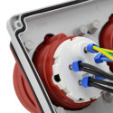 Rozdzielnia budowlana 2*16A/5P + 1*GS 230V, obudowa naścienna, ELS Elektrotechnika, N120