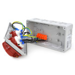Rozdzielnia budowlana 2*16A/5P + 1*GS 230V, obudowa naścienna, ELS Elektrotechnika, N120