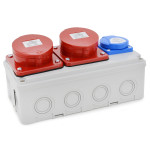 Rozdzielnia budowlana 2*16A/5P + 1*GS 230V, obudowa naścienna, ELS Elektrotechnika, N120