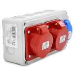 Rozdzielnia budowlana 2*16A/5P + 1*GS 230V, obudowa naścienna, ELS Elektrotechnika, N120